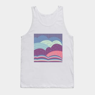 Abstract mountains and sky Tank Top